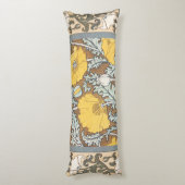 Coussins Longs illustration d'art pavot fleur jaune (Dos (Vertical))