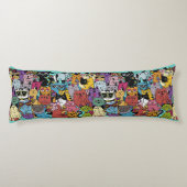 Coussins Longs Illustration de chats amusants couleur personnalis (Dos)