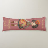 Coussins Longs Illustration de fille en patchwork fantaisiste (Devant)