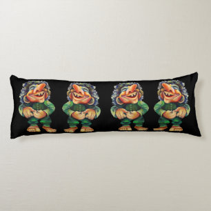 Coussins Longs Illustration de troll drôle scandinave aquarelle