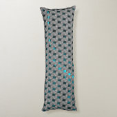 Coussins Longs Image cyan sous plaques grises, formes rectangle (Dos (Vertical))