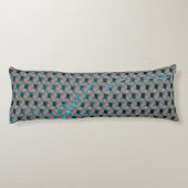 Coussins Longs Image cyan sous plaques grises, formes rectangle (Dos)