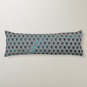 Coussins Longs Image cyan sous plaques grises, formes rectangle
