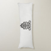 Coussins Longs image en noir et blanc d'un design orné (Devant (Vertical))