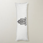 Coussins Longs image en noir et blanc d'un design orné (Dos (Vertical))