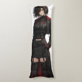 Coussins Longs Imaginaire Anime mystérieuse fille (Dos (Vertical))