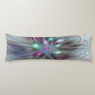 Coussins Longs Imaginaire coloré Abstrait Fleur fractale moderne