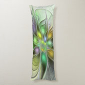 Coussins Longs Imaginaire coloré Fleur moderne Abstrait Fractal (Dos (Vertical))