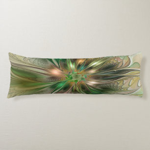 Coussins Longs Imaginaire coloré Moderne Fleur Fractale Abstraite