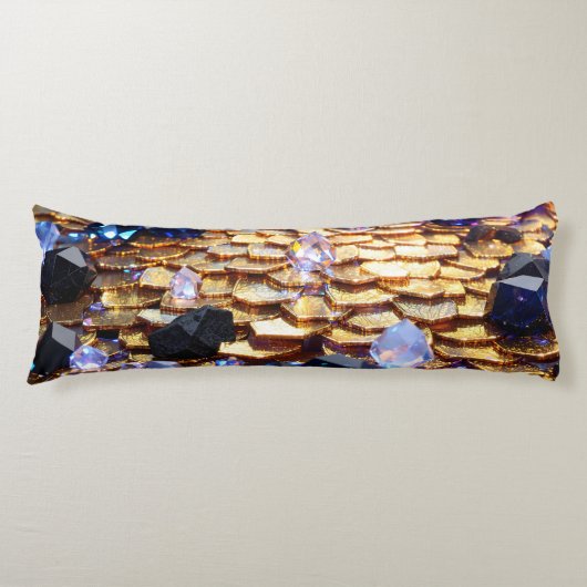 Coussins Longs Imaginaire de luxe Gemstone Abstrait (Devant)