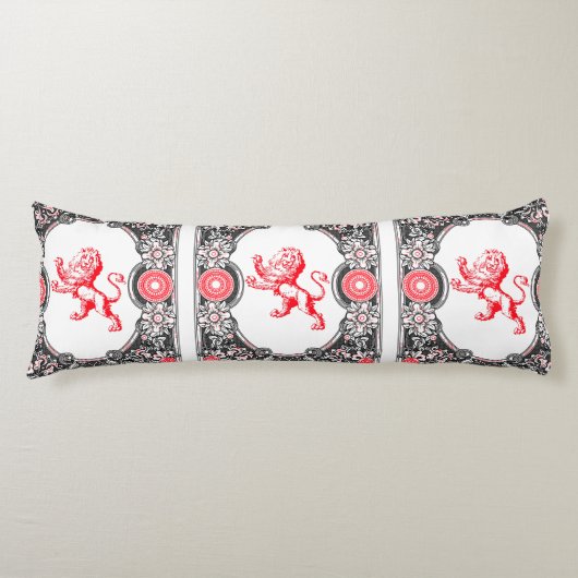 Coussins Longs Imaginaire Heraldry Lion Frame sur (Devant)