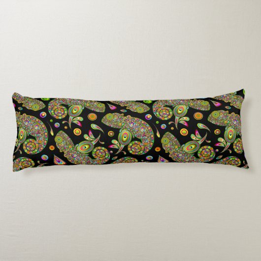 Coussins Longs Imaginaire psychédélique de Chameleon (Dos)