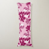 Coussins Longs Impression botanique de magnolia rose (Devant (Vertical))