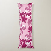 Coussins Longs Impression botanique de magnolia rose (Dos (Vertical))