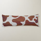 Coussins Longs Impression Brown et blanche de vache (Dos)