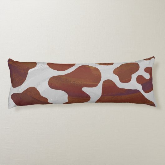 Coussins Longs Impression Brown et blanche de vache (Dos)