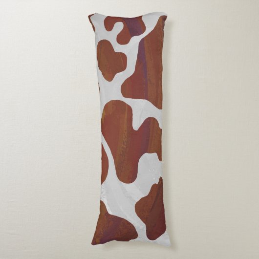 Coussins Longs Impression Brown et blanche de vache (Devant (Vertical))