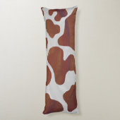Coussins Longs Impression Brown et blanche de vache (Dos (Vertical))