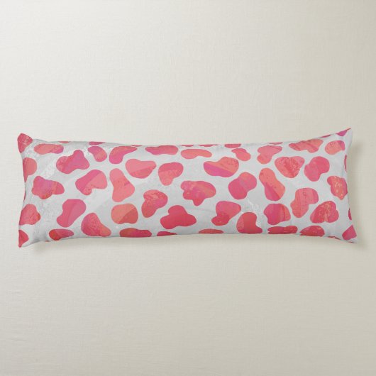 Coussins Longs Impression dalmate rose et blanc (Dos)