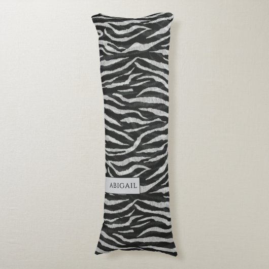 Coussins Longs Impression d'animal monochrome et nom (Devant (Vertical))