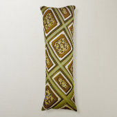 Coussins Longs Impression d'architecture verte et Brown (Devant (Vertical))