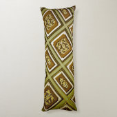 Coussins Longs Impression d'architecture verte et Brown (Dos (Vertical))