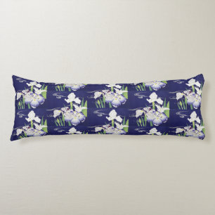 Coussins Longs Impression d'art Iris Japonais Vintage Kogyo Tsuki