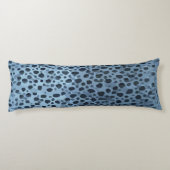 Coussins Longs Impression de poisson bleu et noir (Dos)
