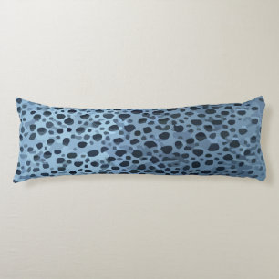 Coussins Longs Impression de poisson bleu et noir