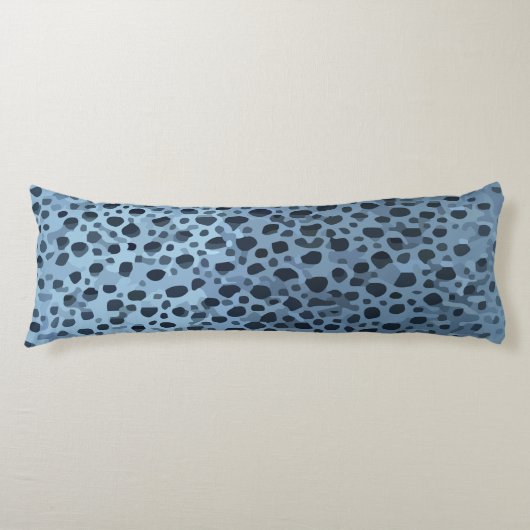 Coussins Longs Impression de poisson bleu et noir (Devant)