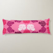 Coussins Longs Impression de tissu de nénuphar rose (Dos)