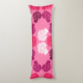 Coussins Longs Impression de tissu de nénuphar rose (Dos (Vertical))