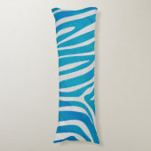 Coussins Longs Impression en bleu et blanc Zebra (Devant (Vertical))
