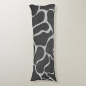Coussins Longs Impression Giraffe noir et gris clair (Devant (Vertical))