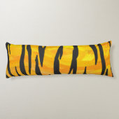 Coussins Longs Impression noir et orange Tigre (Dos)