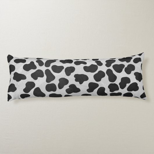 Coussins Longs Impression noire et blanche dalmate (Dos)