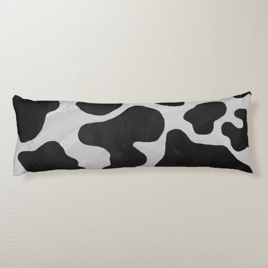 Coussins Longs Impression noire et blanche de vache (Dos)