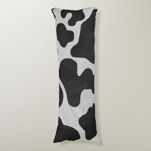 Coussins Longs Impression noire et blanche de vache (Devant (Vertical))