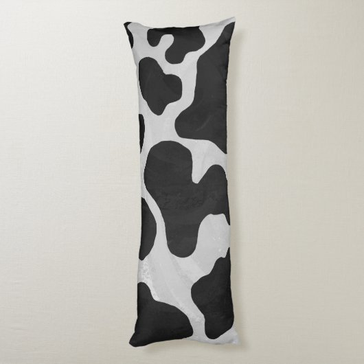 Coussins Longs Impression noire et blanche de vache (Dos (Vertical))