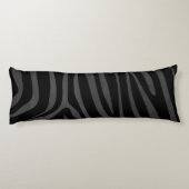 Coussins Longs Impression noire et grise Zebra (Dos)