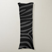 Coussins Longs Impression noire et grise Zebra (Devant (Vertical))