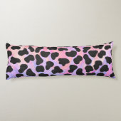 Coussins Longs Impression noire et rose dalmate (Dos)