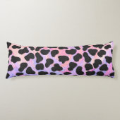 Coussins Longs Impression noire et rose dalmate (Devant)