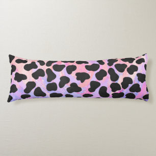 Coussins Longs Impression noire et rose dalmate