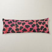 Coussins Longs Impression noire et rouge dalmate (Dos)