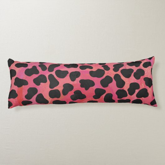 Coussins Longs Impression noire et rouge dalmate (Dos)