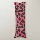 Coussins Longs Impression noire et rouge dalmate (Devant (Vertical))