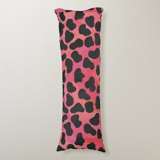 Coussins Longs Impression noire et rouge dalmate (Devant (Vertical))