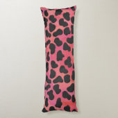 Coussins Longs Impression noire et rouge dalmate (Dos (Vertical))