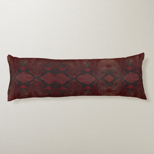 Coussins Longs Impression Python rouge et noir (Dos)